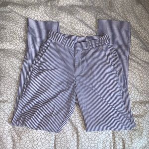 Blue & White Striped Tilden Pants